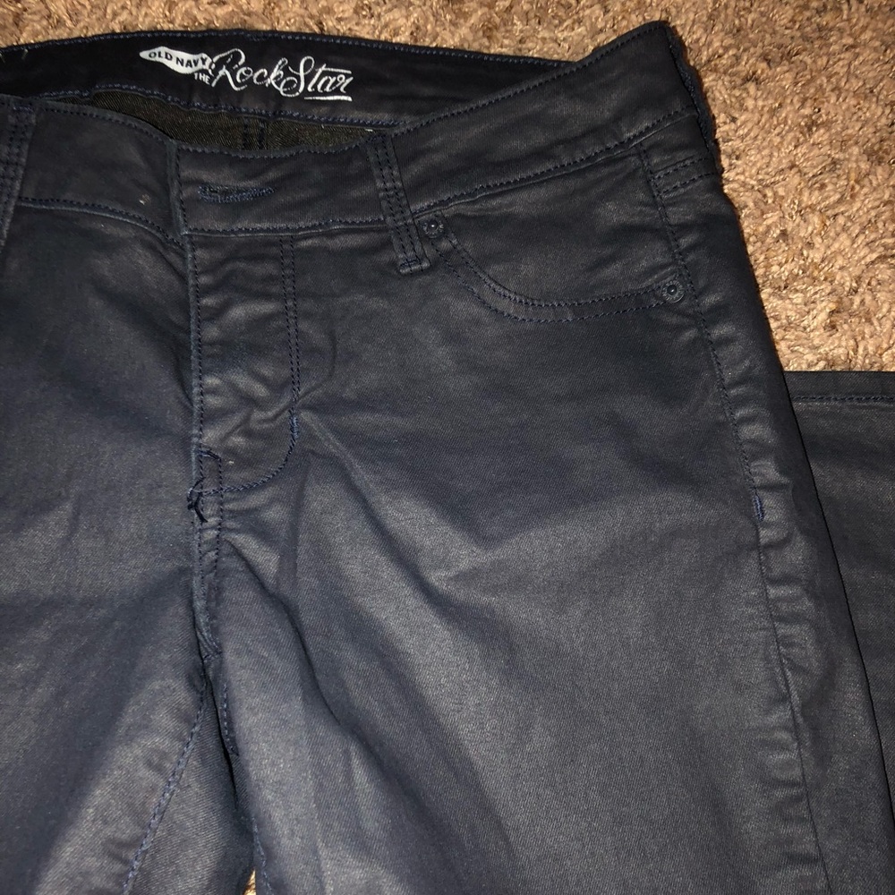 Old Navy RockStar stretch shiny-looking Jeans
